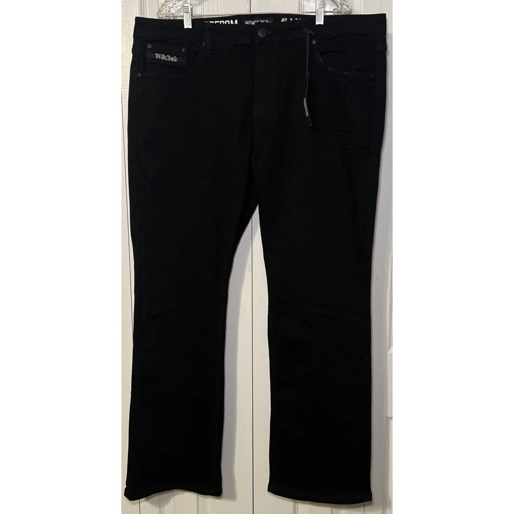 Howitzer Freedom Tactical Boot Cut Black Denim Jeans Size 40L (42x34) New/Tags
